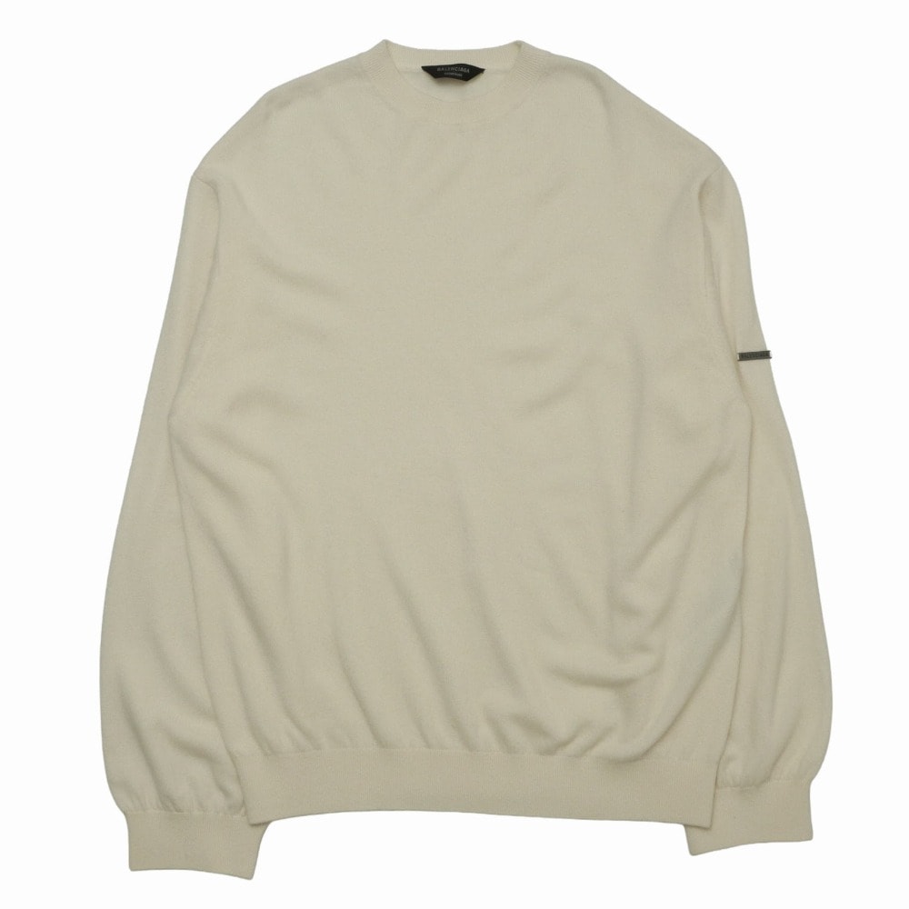 ■美品■2025SS■BALENCIAGA バレンシアガ ニット サイズS カシミヤ ウール セーター クルーネック イタリア製 ブランド古着【中古】20261029/RB1410