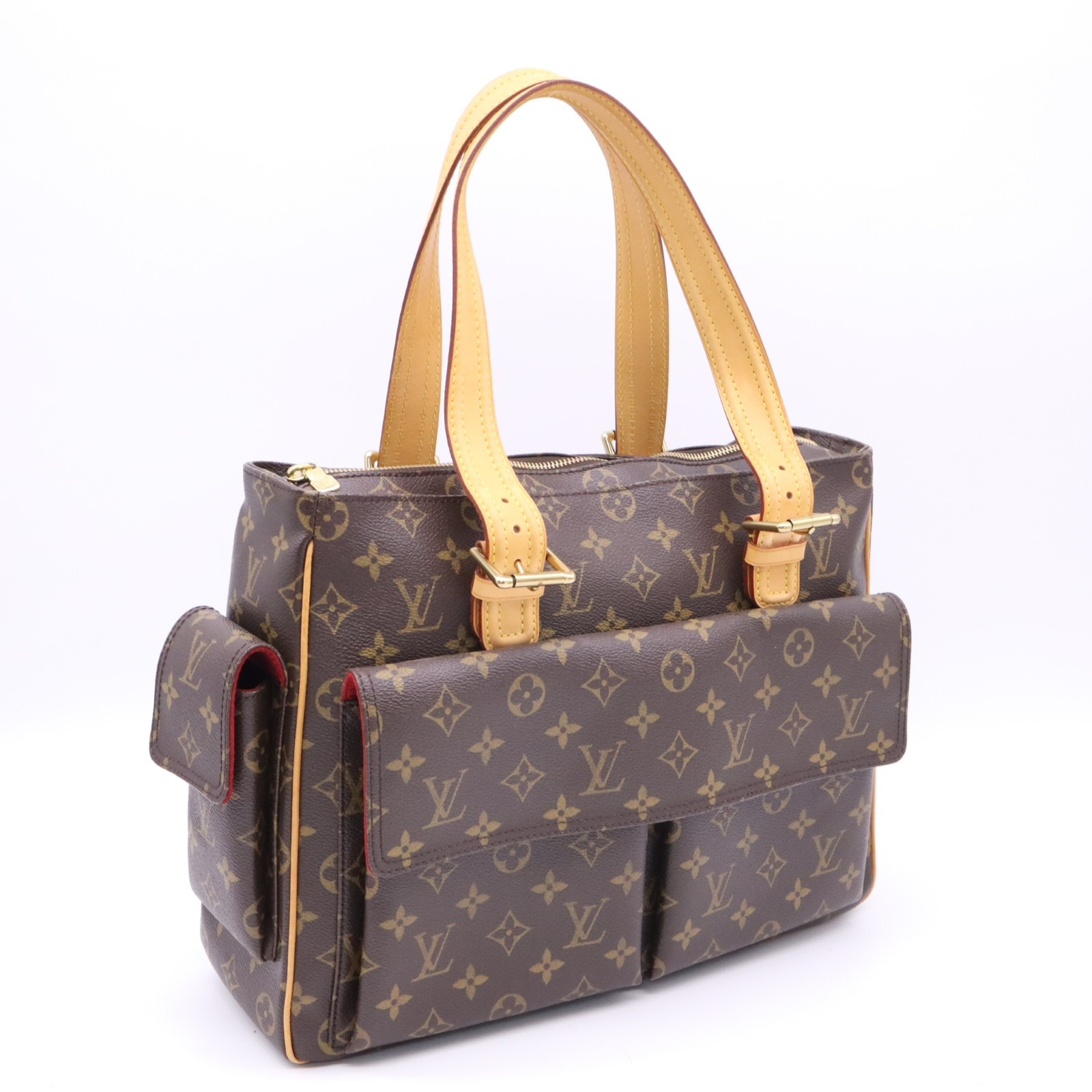 LOUIS VUITTON ルイ・ヴィトン モノグラム ミュルティプリ シテ M51162 ハンドバッグ ブラウン ベージュ コーティングキャンバス レザー レディース