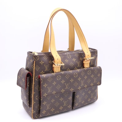 LOUIS VUITTON ルイ・ヴィトン モノグラム ミュルティプリ シテ M51162 ハンドバッグ ブラウン ベージュ コーティングキャンバス レザー レディース