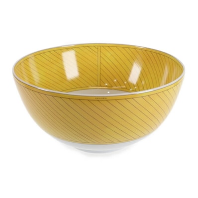 エルメス HERMES ソレイユ ドゥ エルメス ラージボウル 046083P 食器 磁器 イエロー レディース【中古】【Sランク】