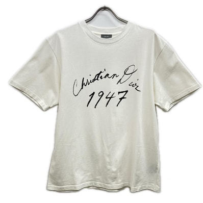 ディオール 493J696F0554 ホワイト プリントTシャツ L