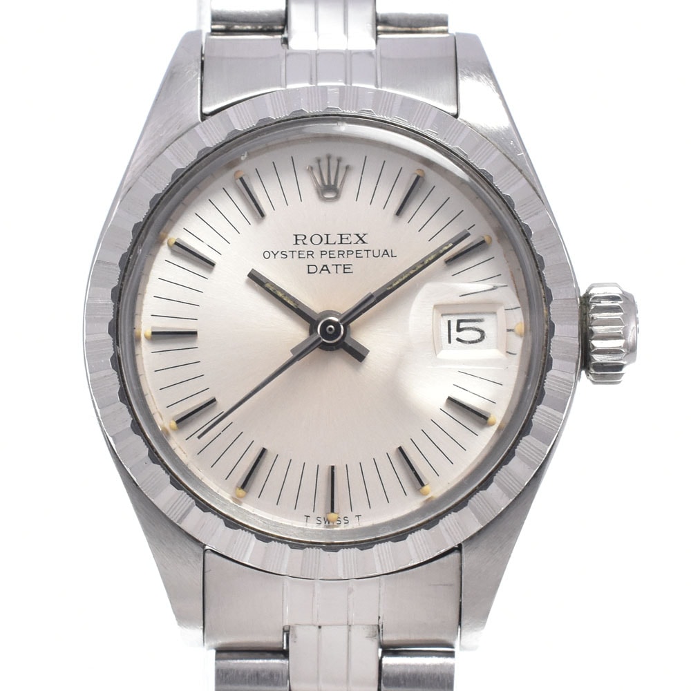 ロレックス ROLEX 6924 ヴィンテージ オイスターパーペチュアル Cal.2030 シグマダイヤル シルバー 自動巻き レディース 腕時計 N#148491