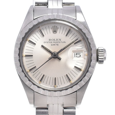 ロレックス ROLEX 6924 ヴィンテージ オイスターパーペチュアル Cal.2030 シグマダイヤル シルバー 自動巻き レディース 腕時計 N#148491