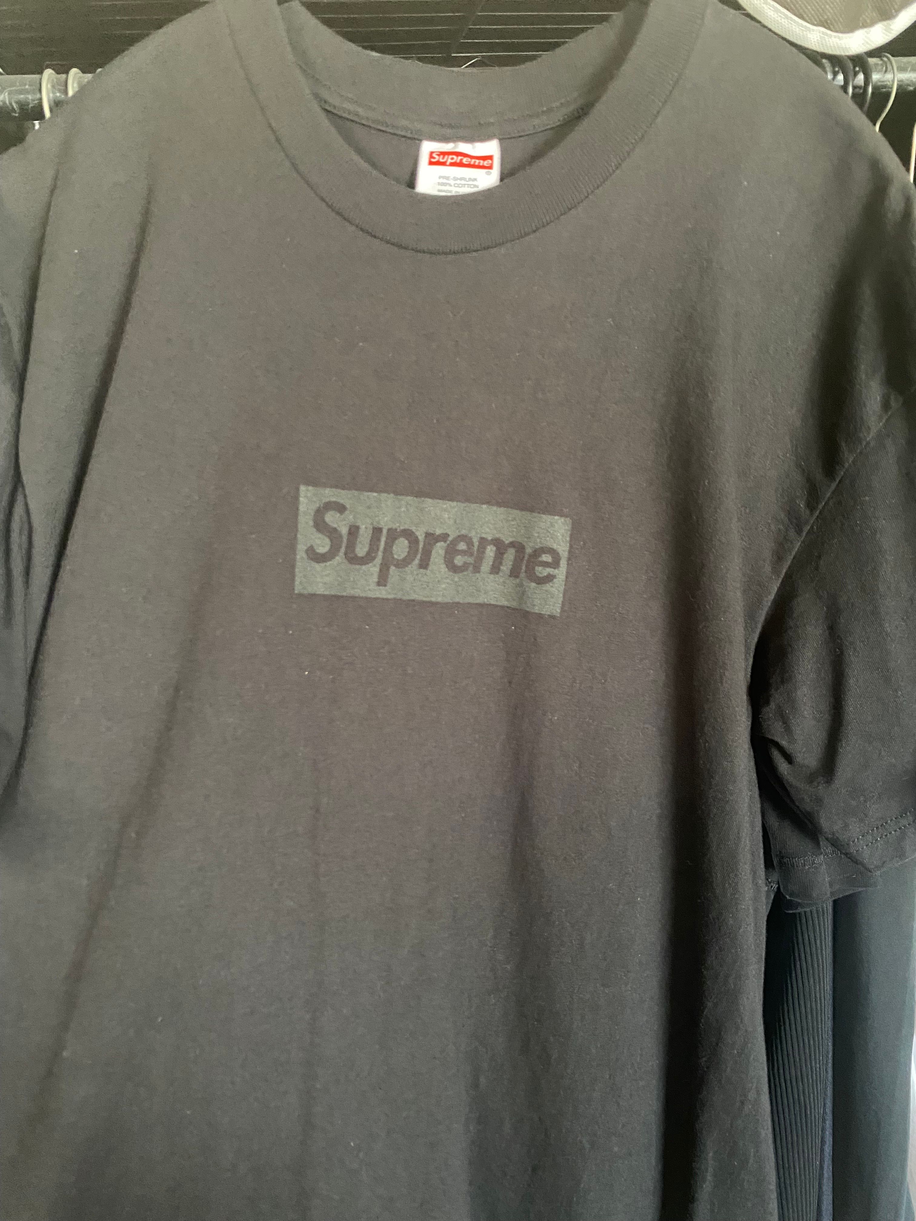 Supreme Tonal Box Logo Tee "Black"
