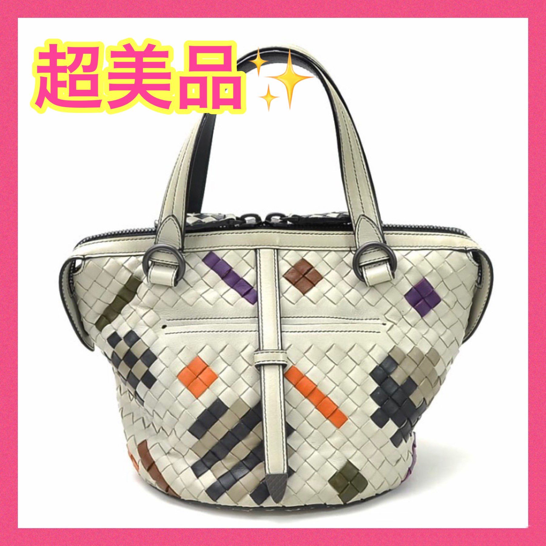 【美品!!】限定 ボッテガヴェネタ アブストラクト タンブーラ バッグ 夏■