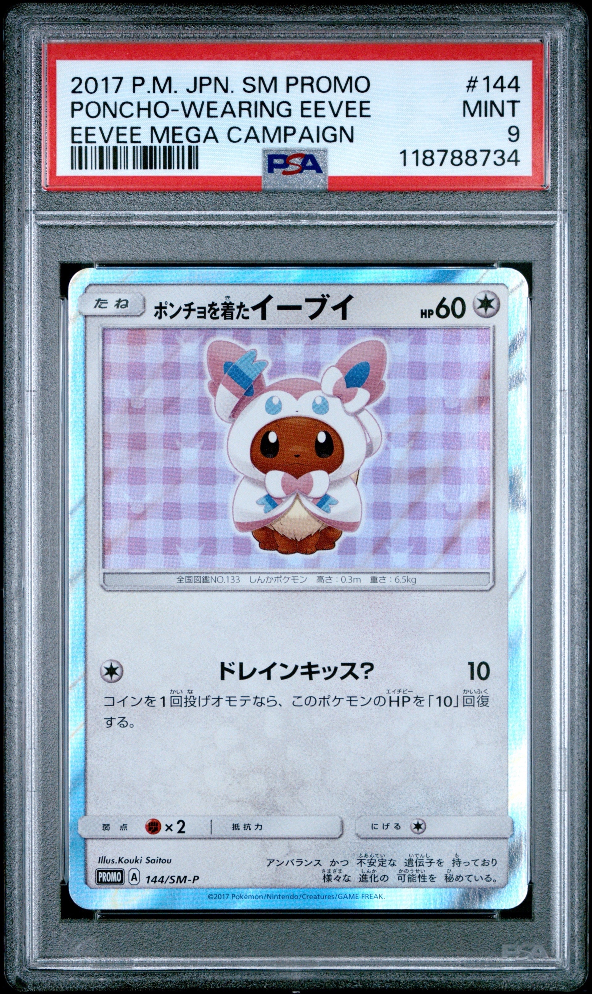 PSA9】ポンチョを着たイーブイ: プロモ[SM-P 144](プロモーション