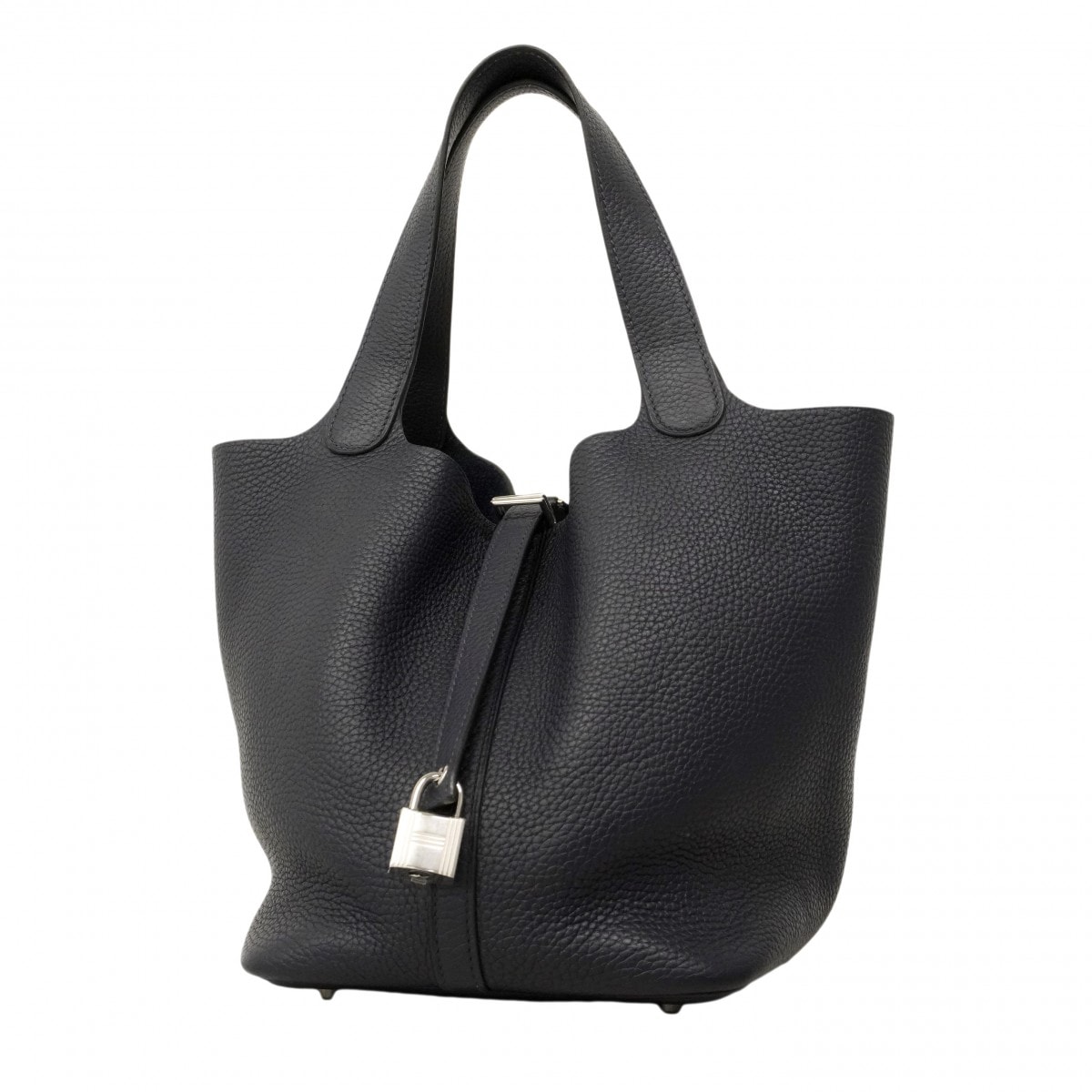 ★SALE【6cd5860】エルメス ハンドバッグ ピコタンロックMM トリヨンクレマンス ブルーインディゴ シルバー金具 X刻印【中古】レディース