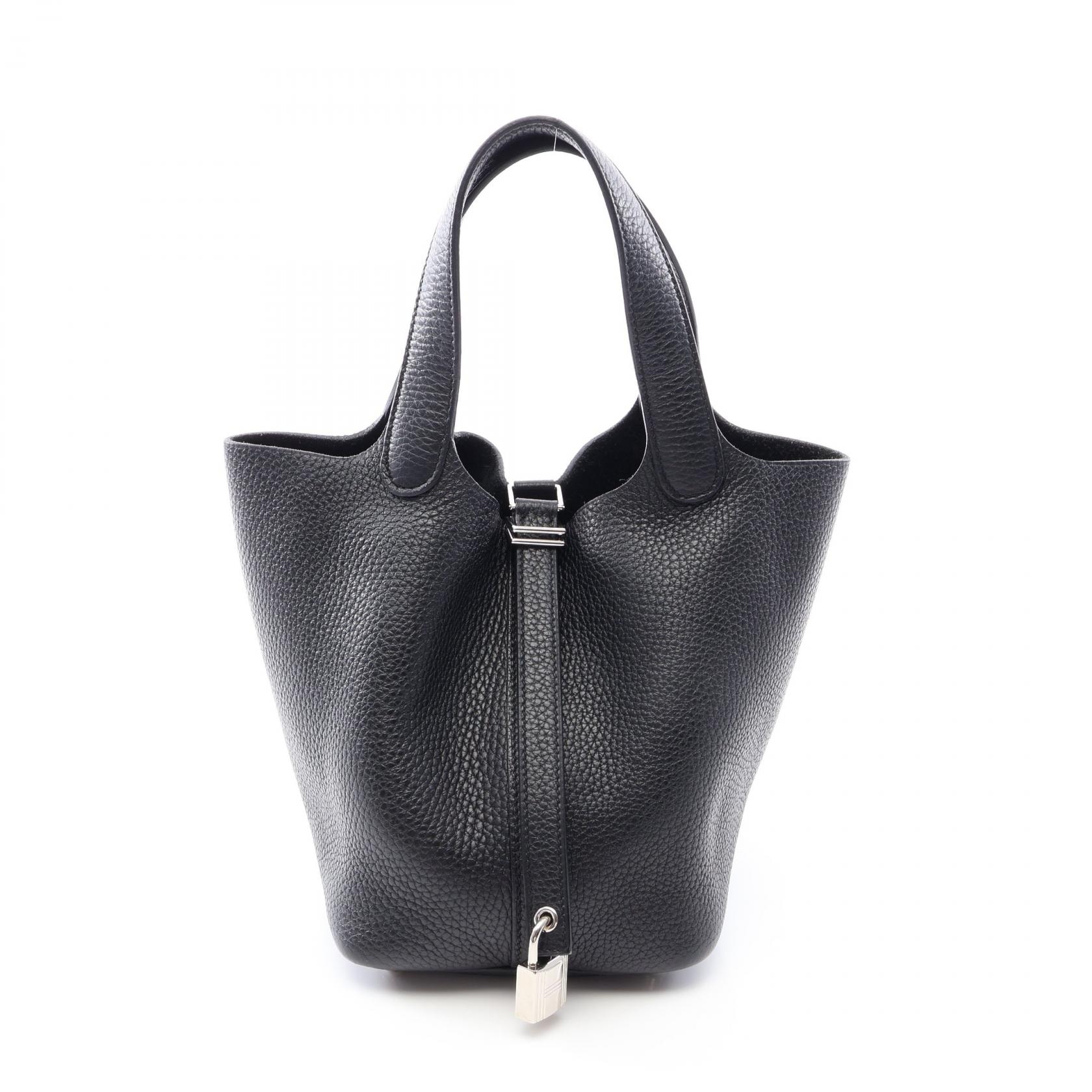 エルメス HERMES ピコタンロックPM ハンドバッグ バッグ レザー トリヨンクレマンス トリヨンクレマンス Y刻印(2020年製造) レディース ブラック系 【中古】
