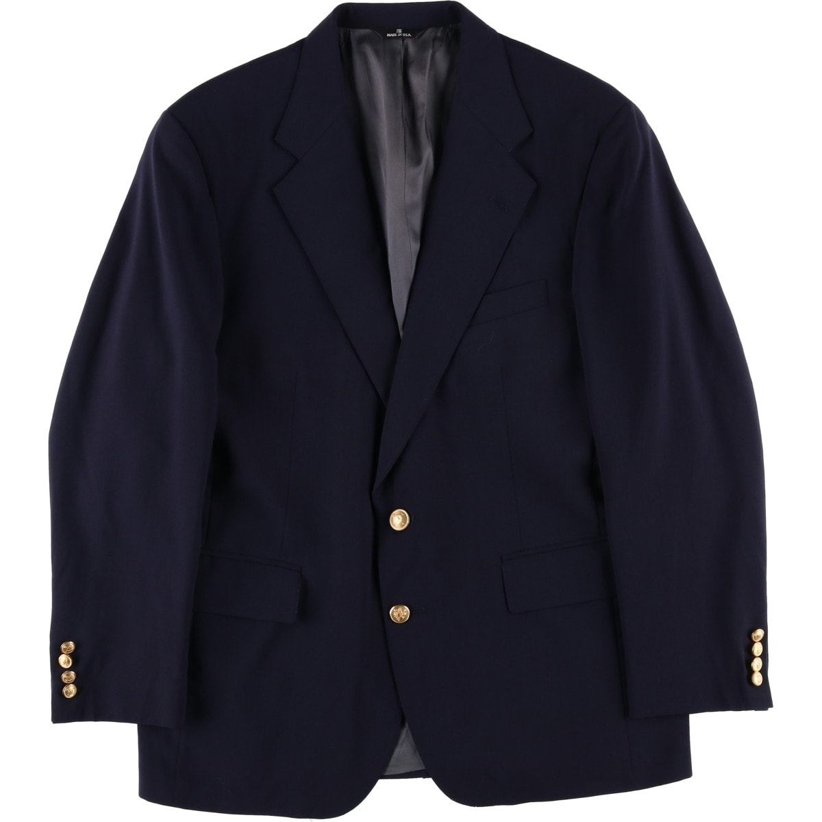 古着 80~90年代 ラルフローレン Ralph Lauren POLO UNIVERSITY CLUB 紺ブレザー テーラードジャケット USA製 メンズL相当 ヴィンテージ/eaa459667