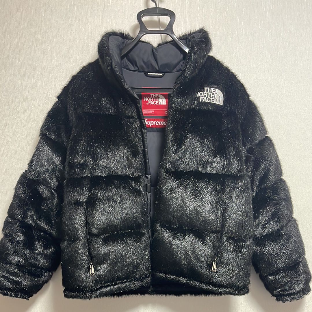 Supreme x The North Face Faux Fur Nuptse Jacket "Black"