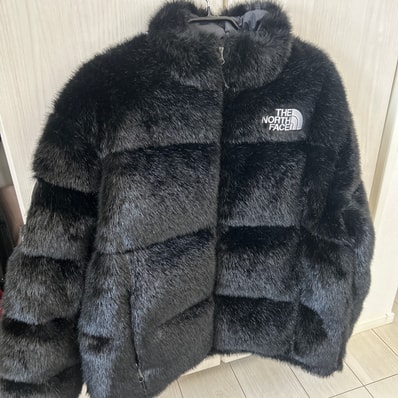 Supreme x The North Face Faux Fur Nuptse Jacket "Black"