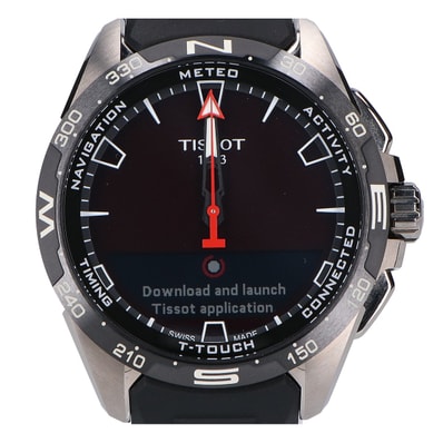 ティソ 【美品】T121420A TISSOT T-タッチ コネクト ソーラー 47.5mm スマートウォッチ