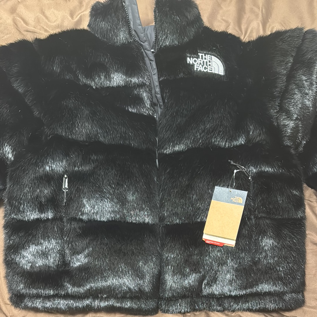 Supreme x The North Face Faux Fur Nuptse Jacket "Black"