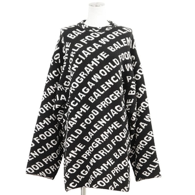 SALE【美品】BALENCIAGA バレンシアガ ニットワンピース サイズ XS メンズ レディース ユニセックス オーバーサイズ ドレス ブラック 黒 イタリア製