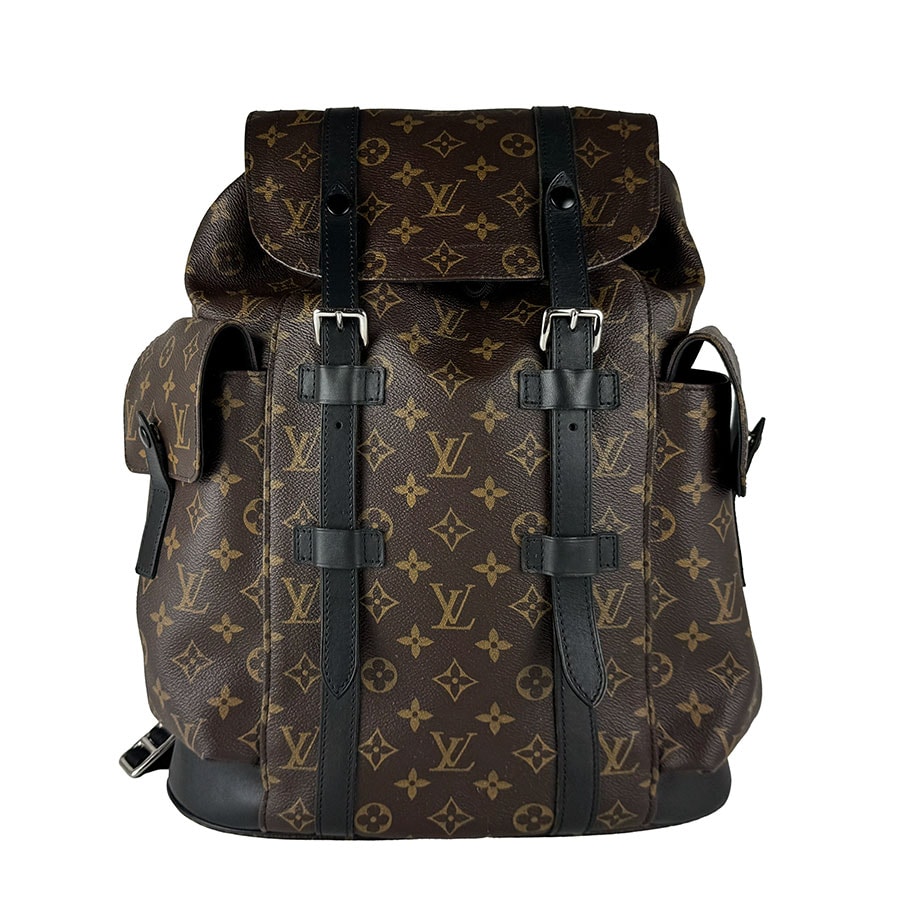 ルイ ヴィトン LOUIS VUITTON リュック モノグラム マカサー クリストファーMM/モノグラム マカサー ブラウン/ブラック メンズ M43735【中古】 z10807