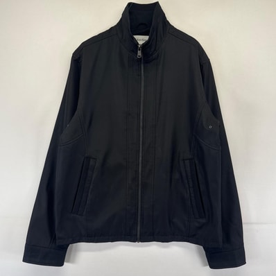 古着 カルバンクライン Calvin Klein ジャケット フルジップ ナイロン ブルゾン メッシュライナー S ブラック系 無地 メンズ