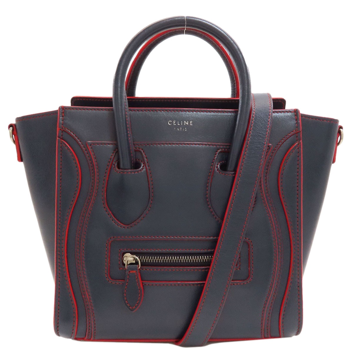 CELINE セリーヌ ラゲージナノ 2WAY ハンドバッグ カーフ レディース [中古]