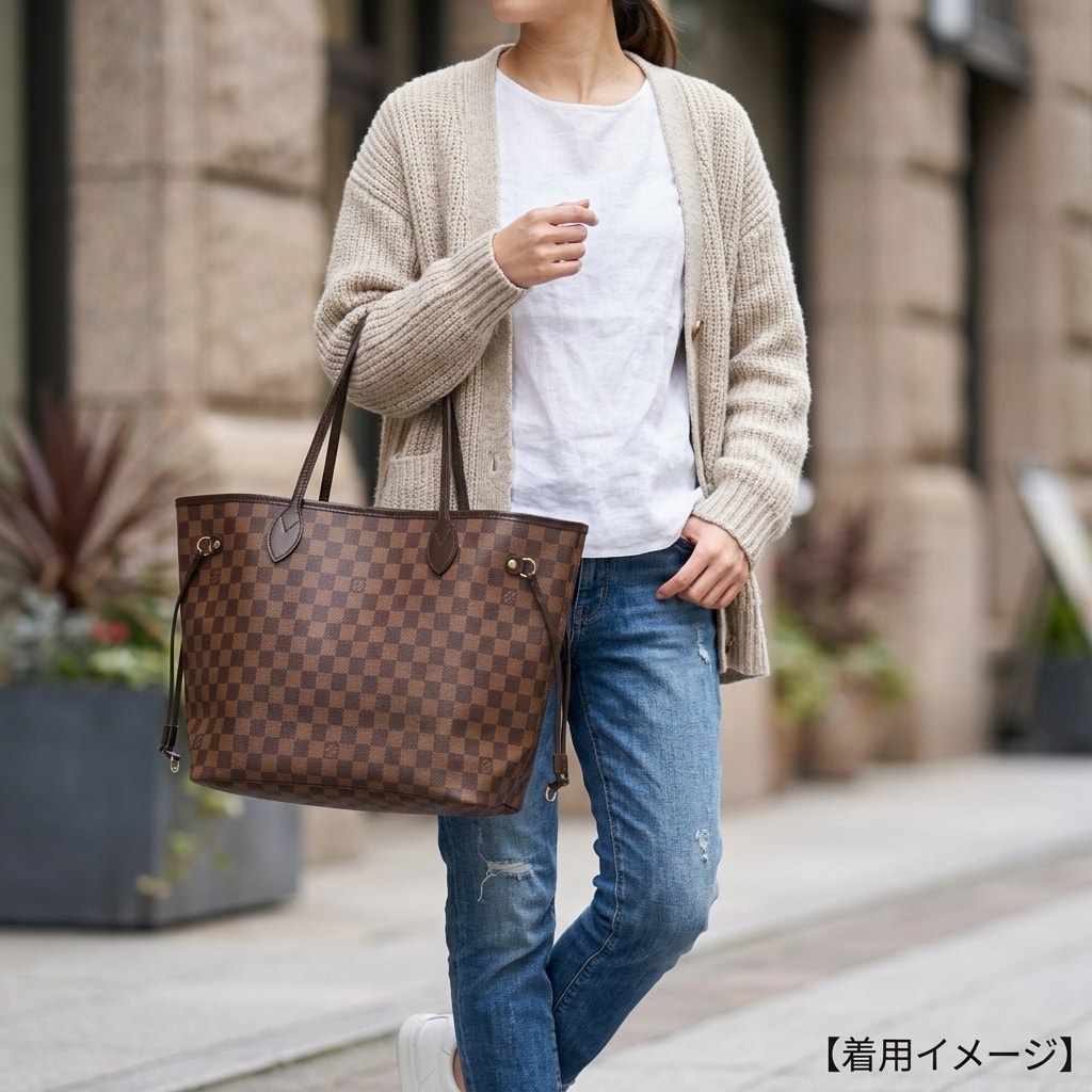 B (目立った傷や汚れなし)】ルイヴィトン ネヴァーフルMM ダミエ