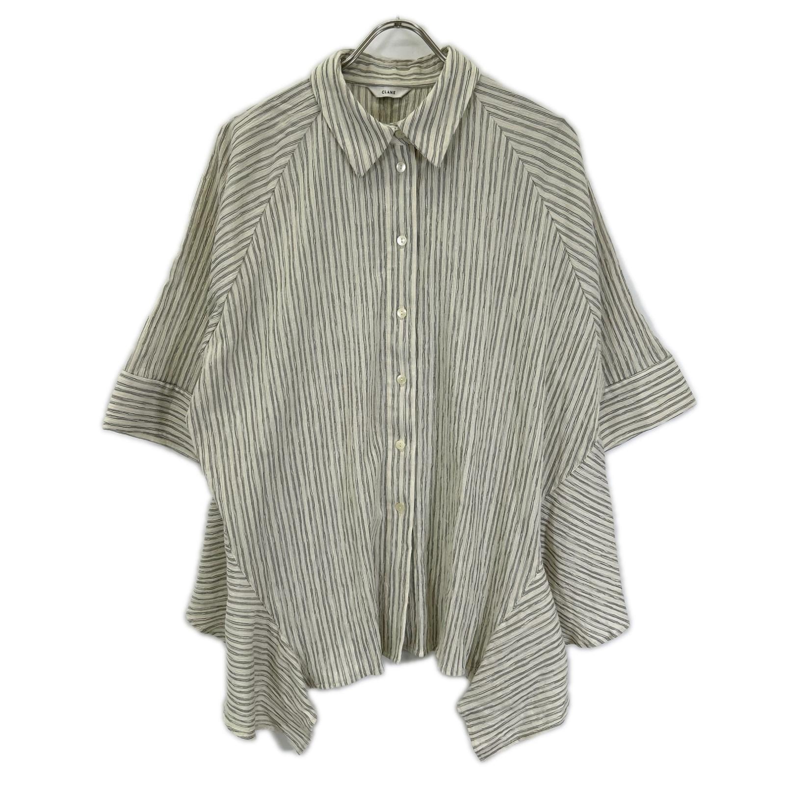 クラネ ホワイト COTTON CREPE BACK FRILL SHIRT シャツ 1