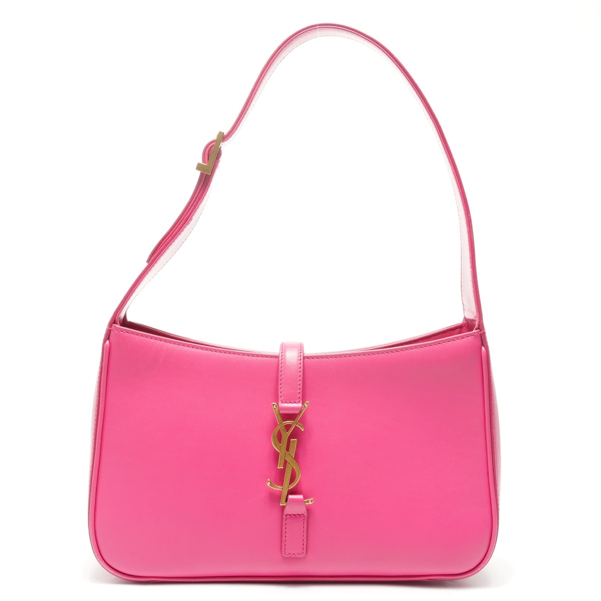 イヴ・サンローラン YSL LE 5 A 7 レザー ホーボー ル サンカセット ショルダーバッグ【中古】