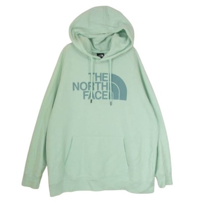 THE NORTH FACE ノースフェイス パーカー 721435 ロゴプリント プルオーバーパーカー ライトグリーン系 XL【中古】
