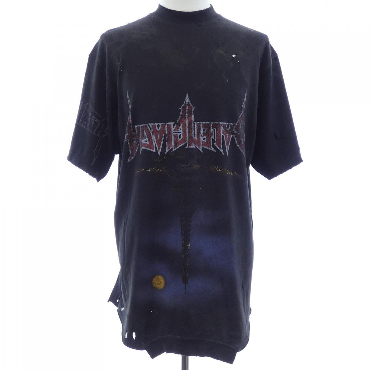 BALENCIAGA Paris Moon Upside Down T-Shirt, Oversized "Black"