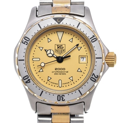 タグホイヤー TAG HEUER 974.008 2000 プロフェッショナル 200m ゴールド クォーツ レディース 良品 腕時計 B#149444