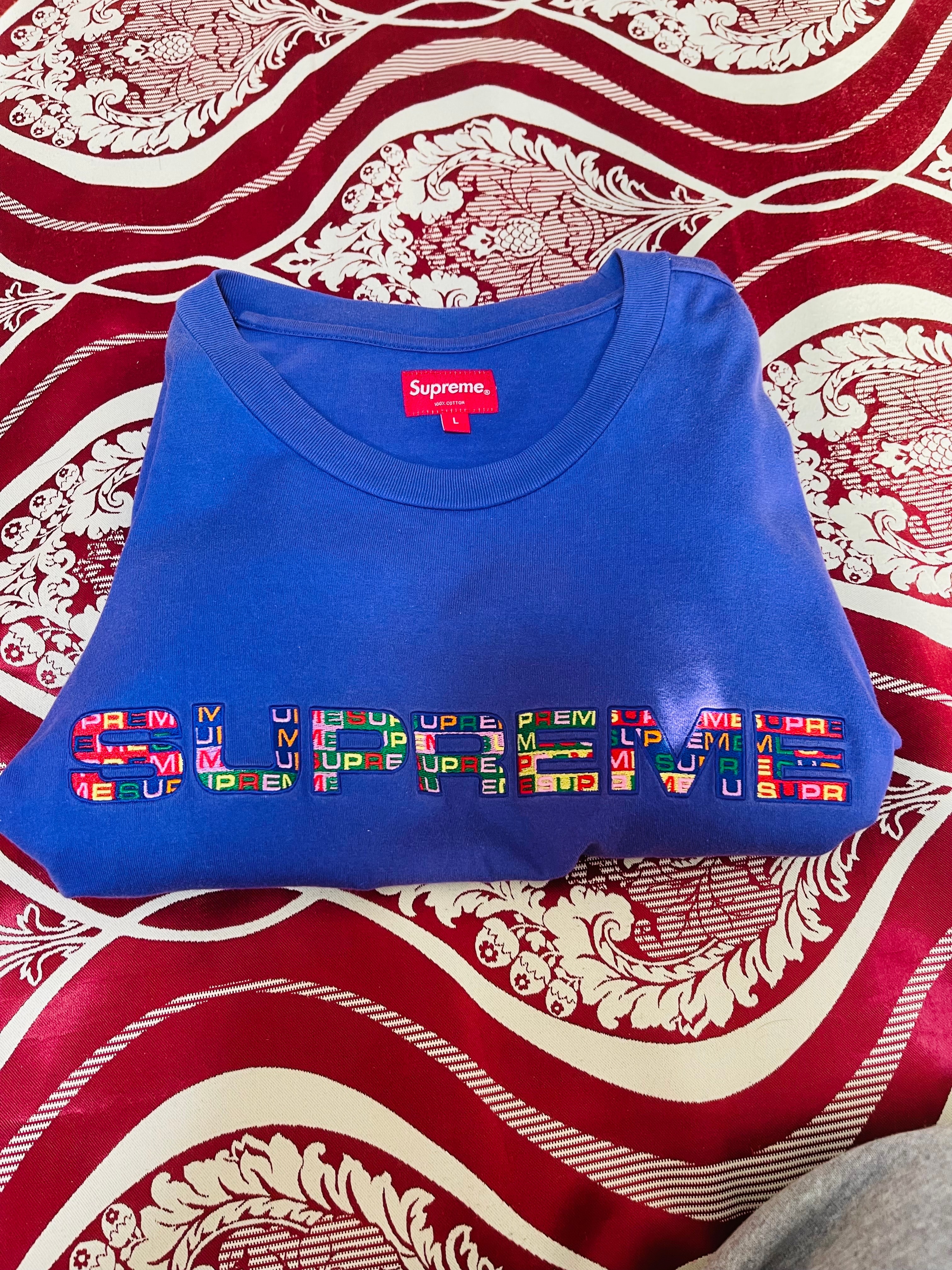 Supreme Meta Logo L/S Top "Purple"