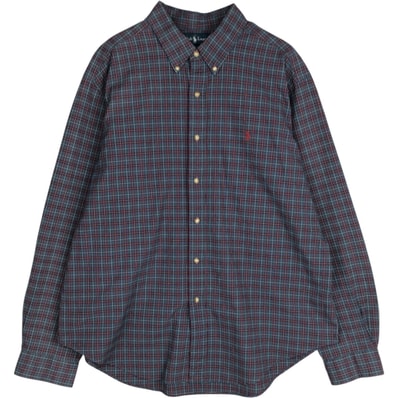 古着 ラルフローレン Ralph Lauren CLASSIC FIT クラシックフィット 長袖 ボタンダウンチェックシャツ メンズXXL相当/eaa628977