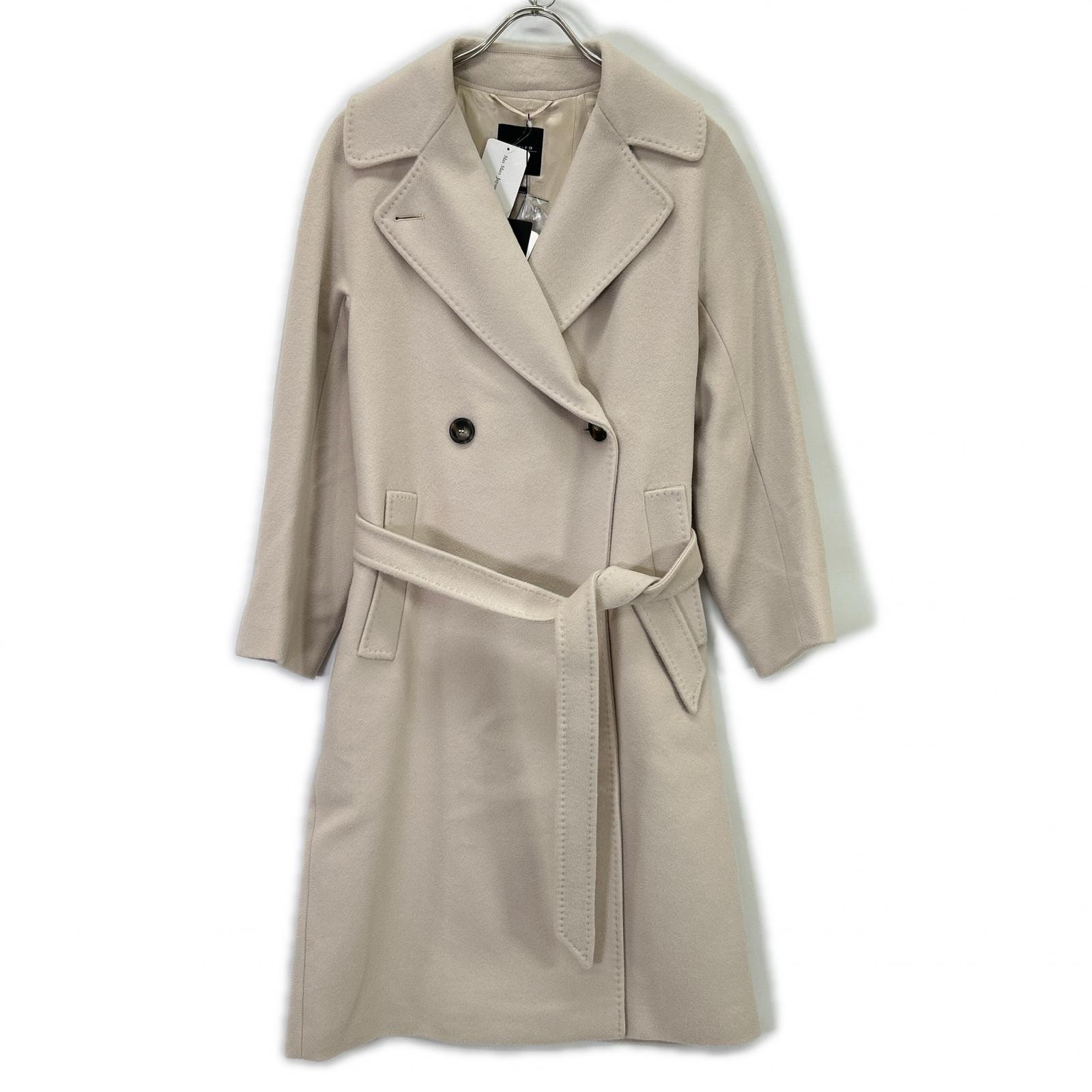 マックスマーラウィークエンド 23501611336 ベージュ RESINA ダブルブレスト ラグランコート 34