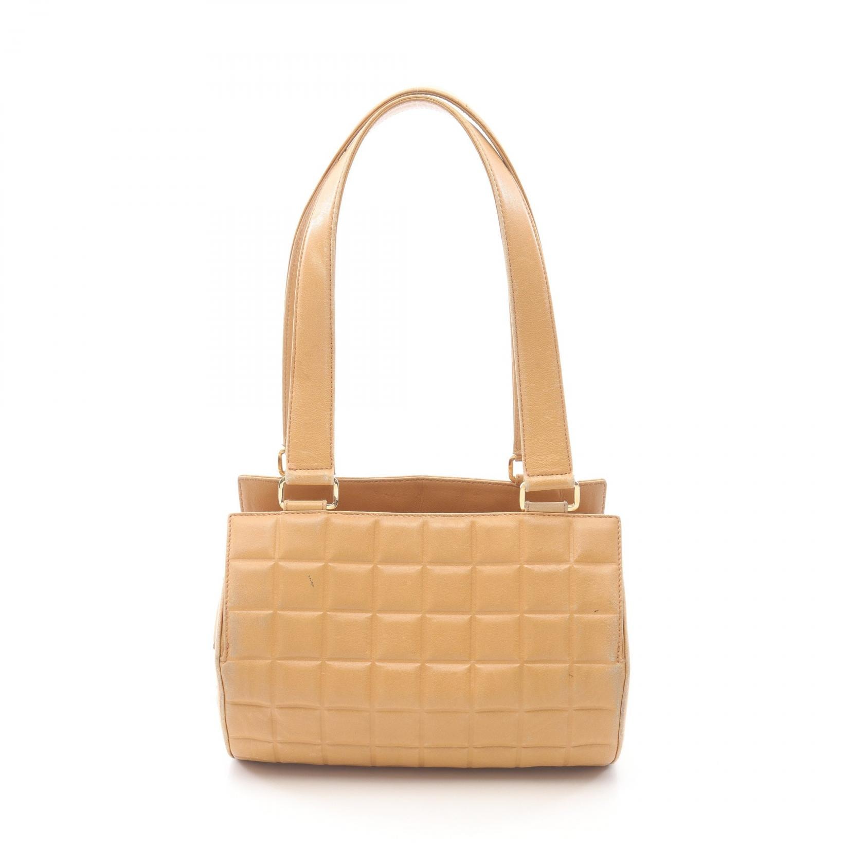 シャネル CHANEL チョコバー ハンドバッグ バッグ レザー レディース ベージュ系 【中古】