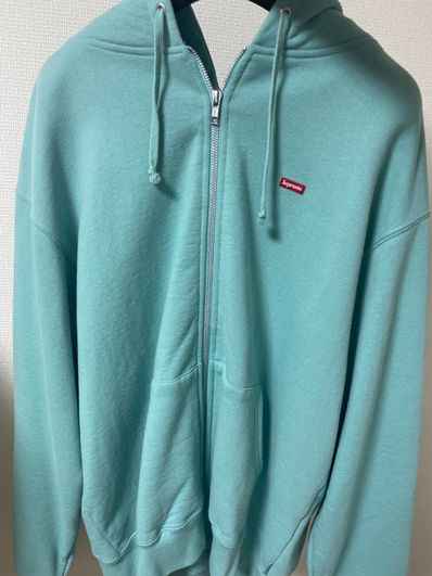 Supreme Small Box Zip Up Hooded Sweatshirt "Dusty Aqua"
