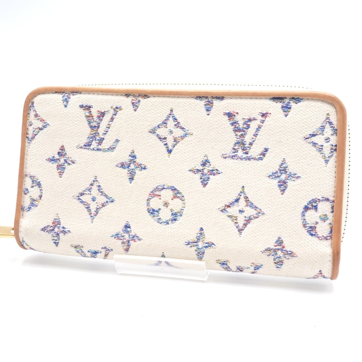 LOUIS VUITTON(ルイ・ヴィトン)ジッピー・ウォレット モノグラム ジャカード 長財布 ホワイト マルチカラー ゴールド金具 M83456【中古】