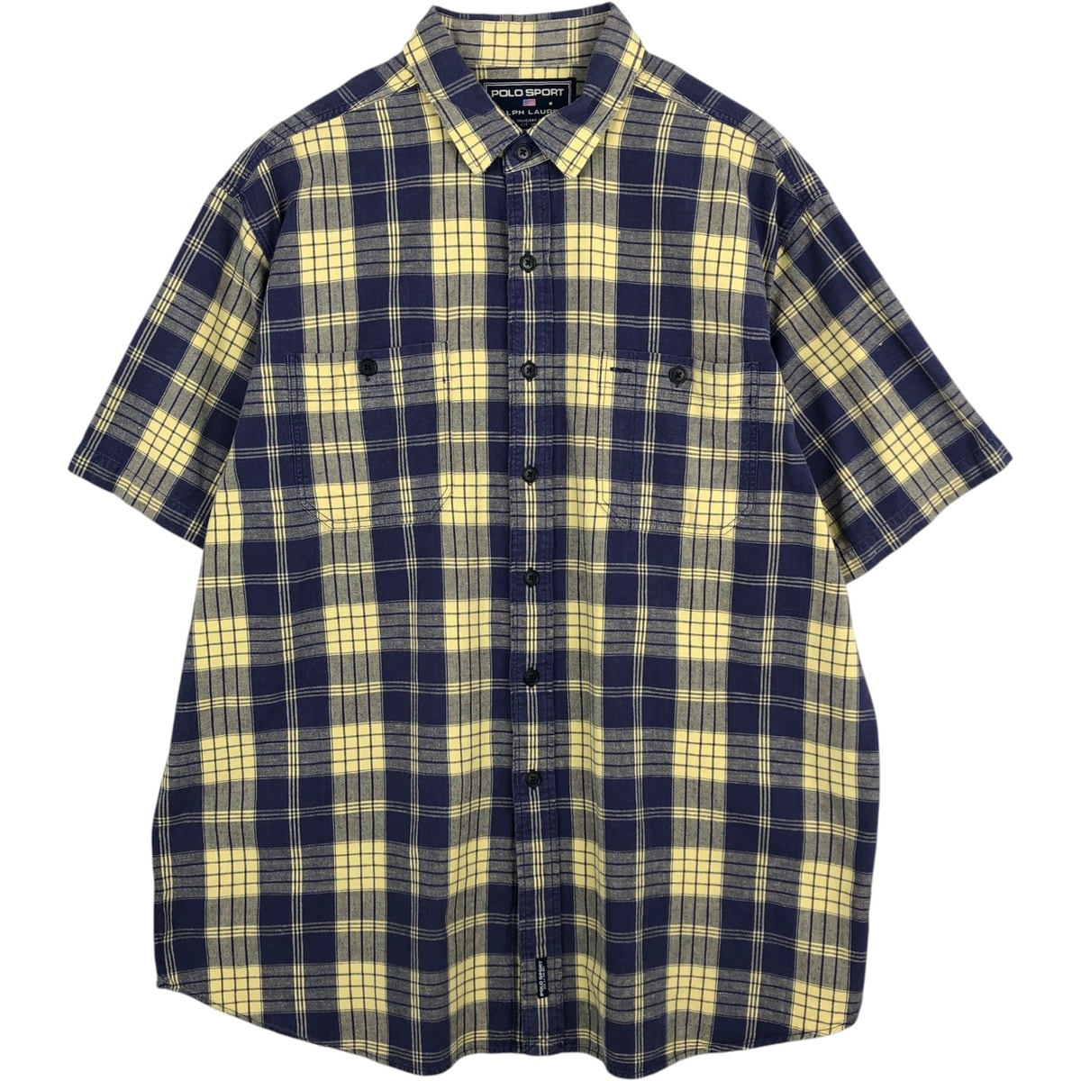 古着 ラルフローレン Ralph Lauren POLO SPORT ポロスポーツ チェック柄 半袖 コットン チェックシャツ メンズXL相当/eaa623552