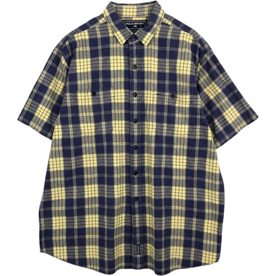 古着 ラルフローレン Ralph Lauren POLO SPORT ポロスポーツ チェック柄 半袖 コットン チェックシャツ メンズXL相当/eaa623552