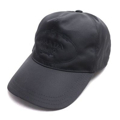 PRADA プラダ Re-Nylon ベースボールキャップ キャップ ブラック 1HC179 2DMI M ユニセックス【中古】【美品】