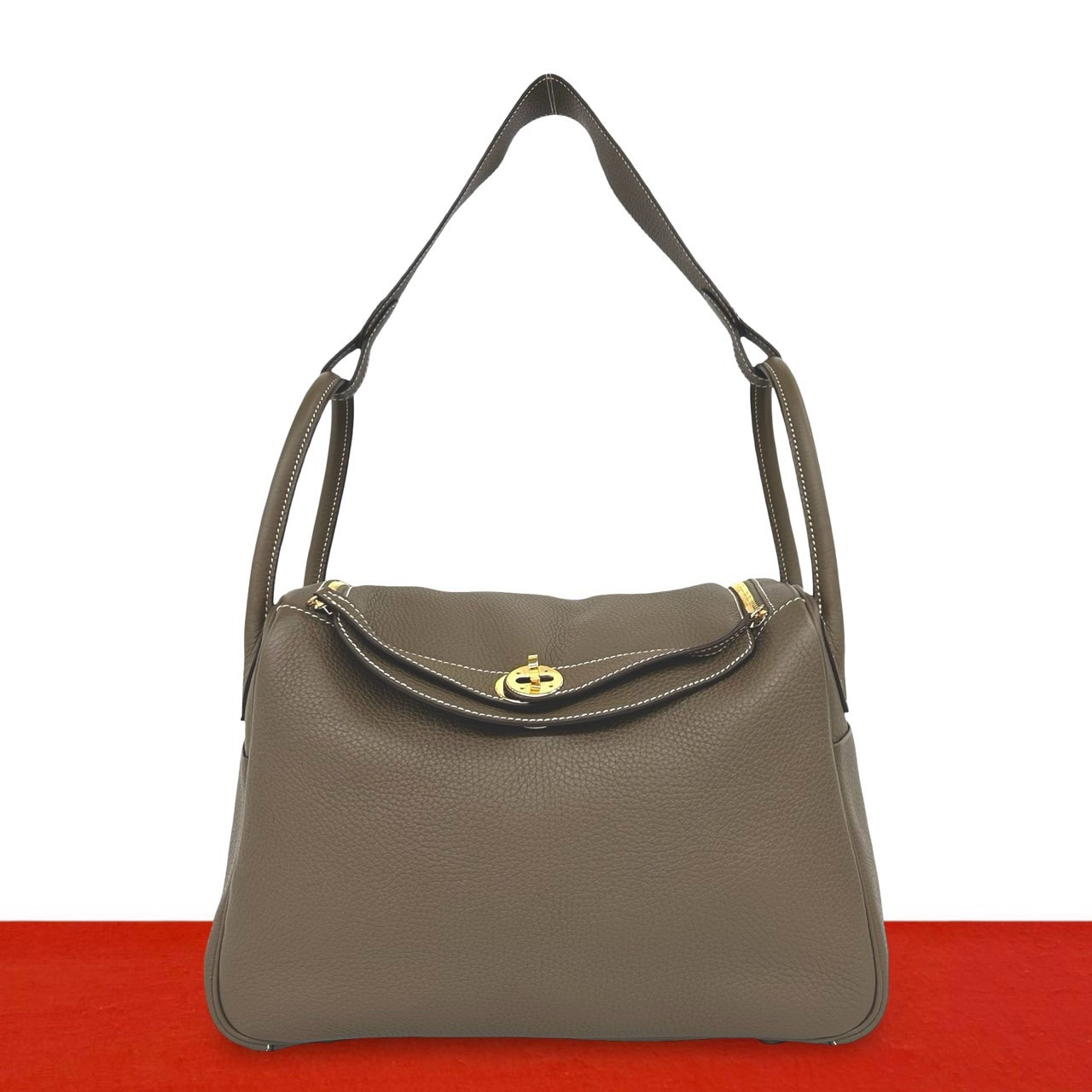 HERMES エルメス リンディ 30 トリヨンクレマンス ショルダーバッグ エトゥープ ベージュ
616-8