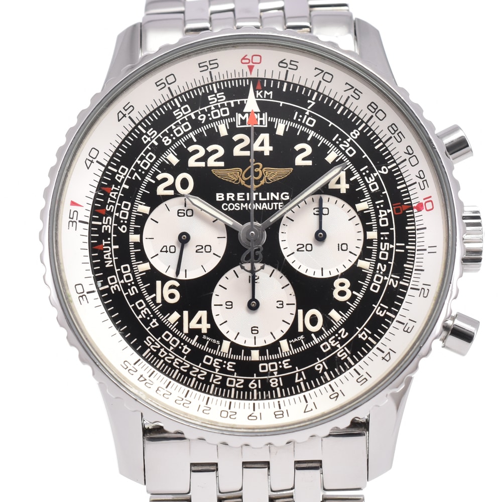 ブライトリング BREITLING A12019 ナビタイマー コスモノート クロノグラフ ブラック/ホワイト 手巻き メンズ 良品 内箱 腕時計 E#147100