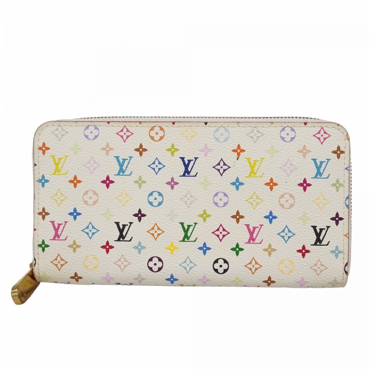 【6dc3584】ルイヴィトン 長財布 モノグラム・マルチカラー ジッピーウォレット M60049 ブロン【中古】レディース