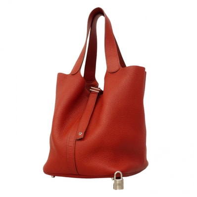 ★最終価格★SALE【6cd5333】エルメス ハンドバッグ ピコタンロックGM トリヨンクレマンス ルージュカザック シルバー金具 T刻印【中古】レディース