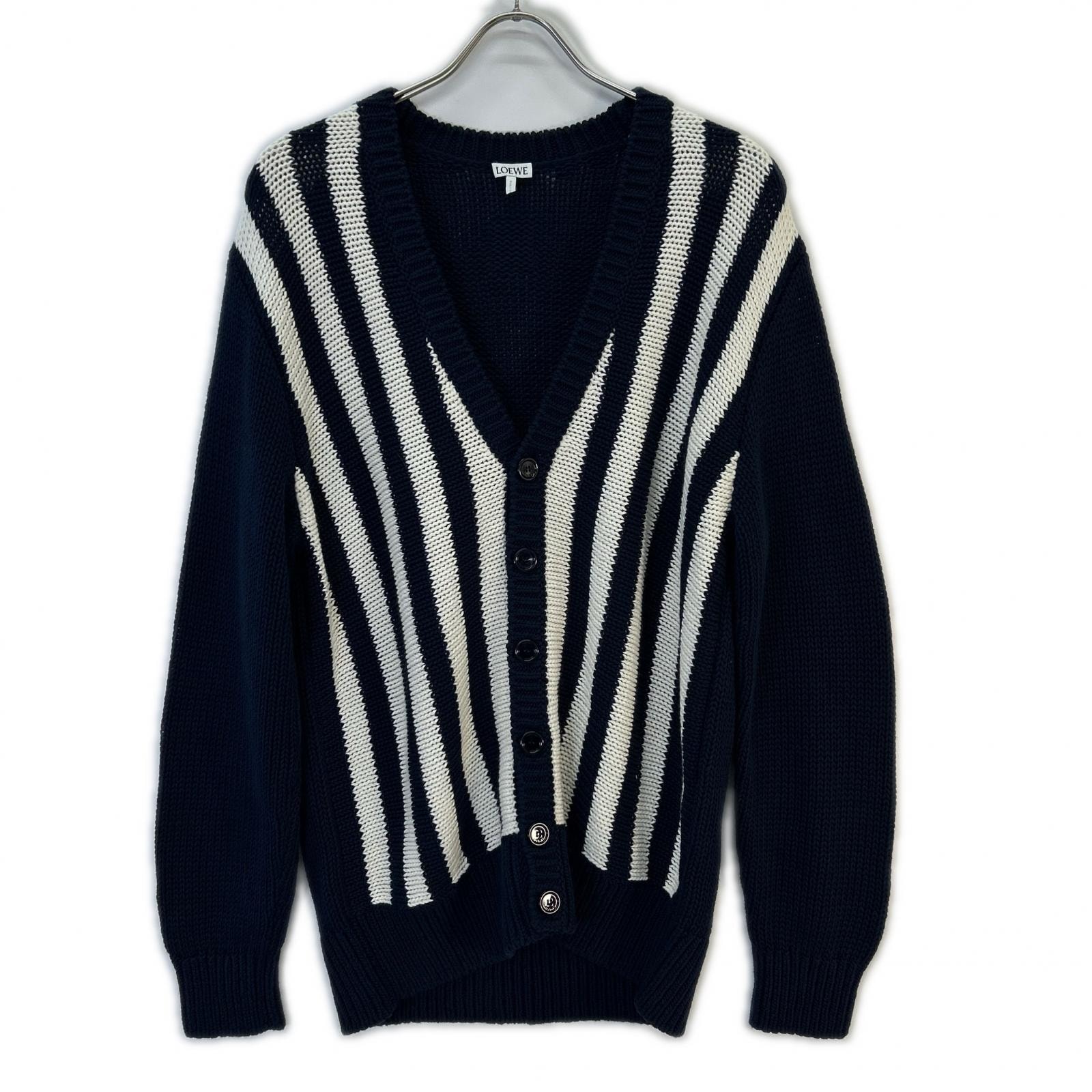 ロエベ H526Y16K90 アナグラム コットン×ウール カーディガン S