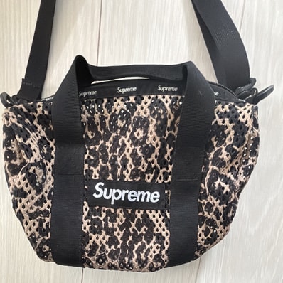 Supreme Mesh Mini Duffle Bag "Leopard" (23SS)
