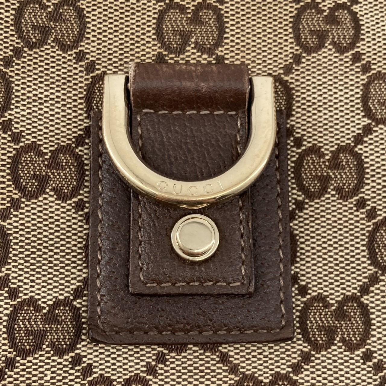C (やや傷や汚れあり)】GUCCI（グッチ） GGキャンバス アビー レザー