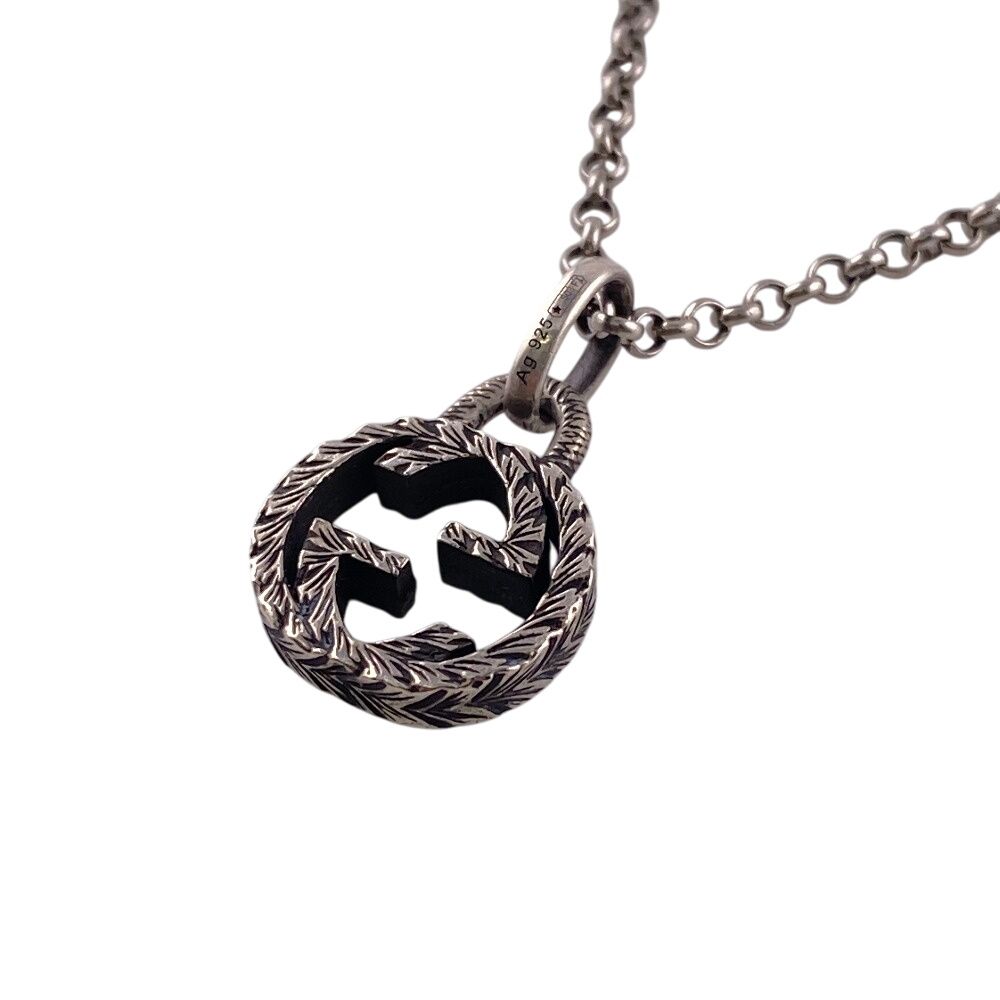 グッチ GUCCI ネックレス インターロッキングG アラベスク シルバー