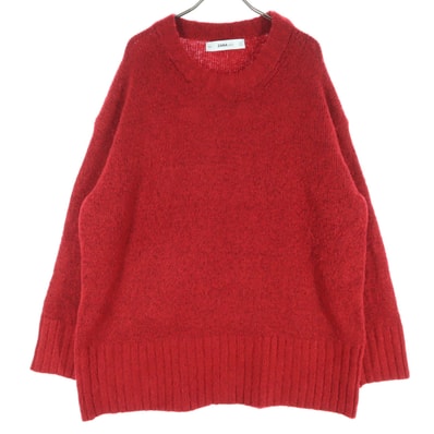 美品 ZARA KNIT ザラニット 長袖 ニット S レッド