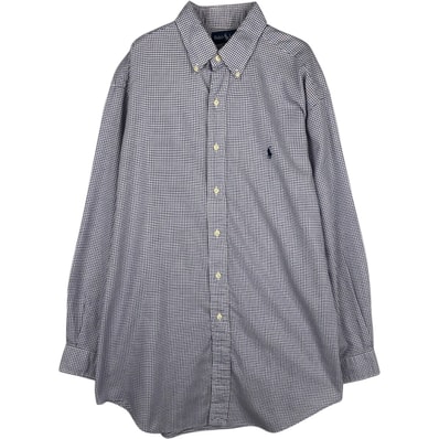古着 ラルフローレン Ralph Lauren YARMOUTH ギンガムチェック 長袖 ボタンダウンチェックシャツ メンズL相当/eaa629103