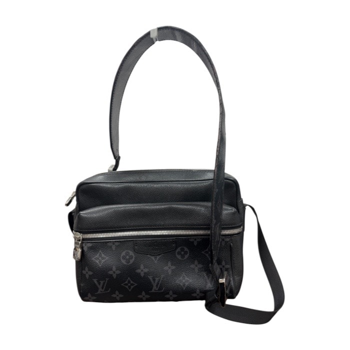 美品 LOUIS VUITTON ルイヴィトン モノグラム ブラック シルバー金具 PVC ショルダーバッグ S1-00256 【中古】