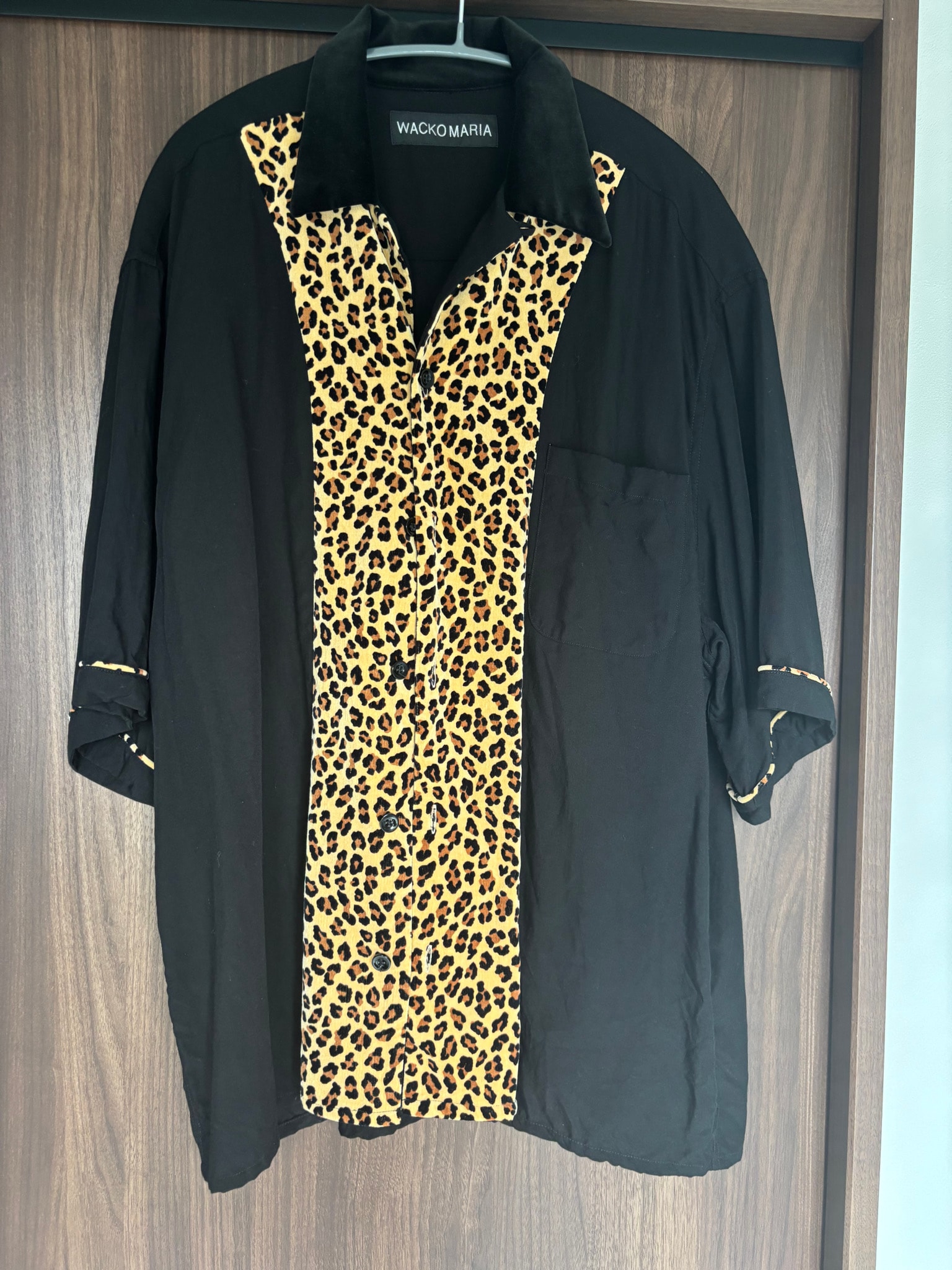 WACKO MARIA Switching 50's Open Collar Shirt "Black"