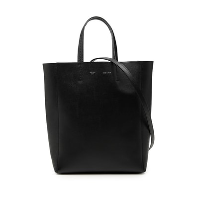 セリーヌ バーティカル カバ スモール ハンドバッグ ショルダーバッグ 2WAY 189813 ブラック レザー レディース CELINE 【中古】
