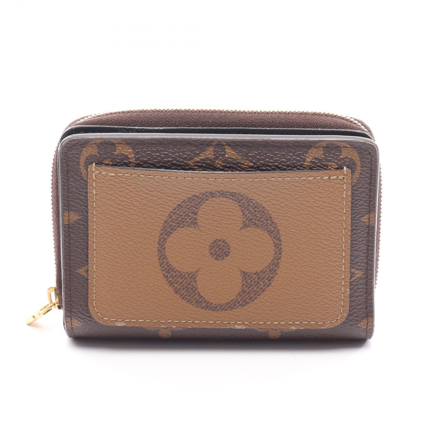 ルイ・ヴィトン LOUIS VUITTON ポルトフォイユ ルー モノグラムリバース 二つ折り財布 財布 PVCコーティングキャンバス モノグラム・リバース レディース ブラウン系 M81461 【中古】
